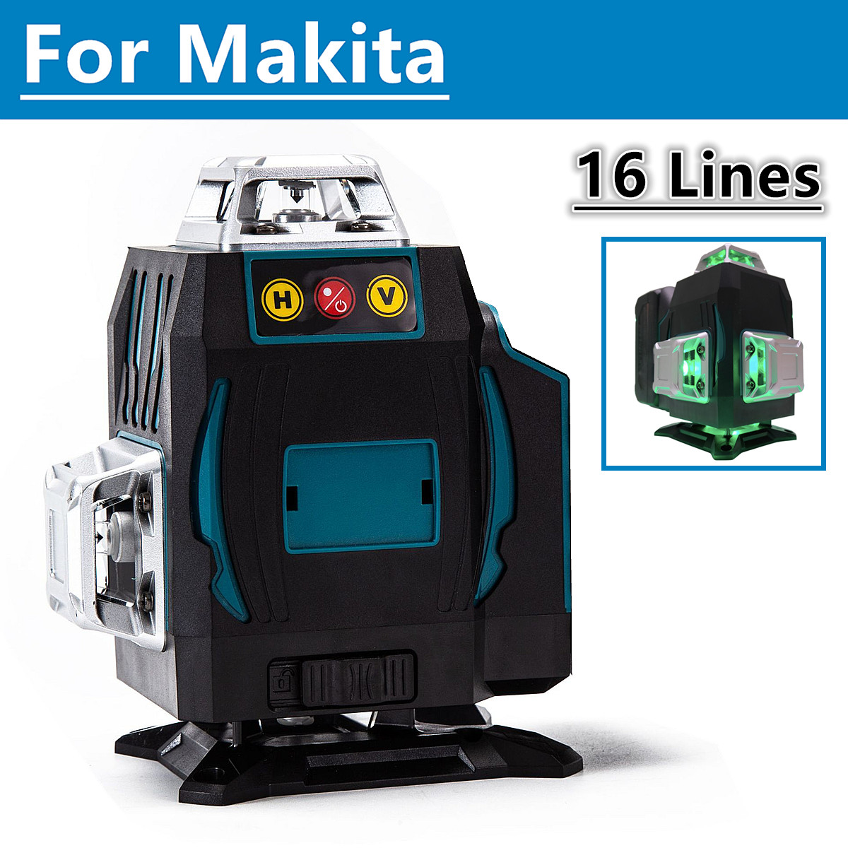 Laser Level 16 Lines 4D Green - Untuk Baterai Makita 18V 16 Baris