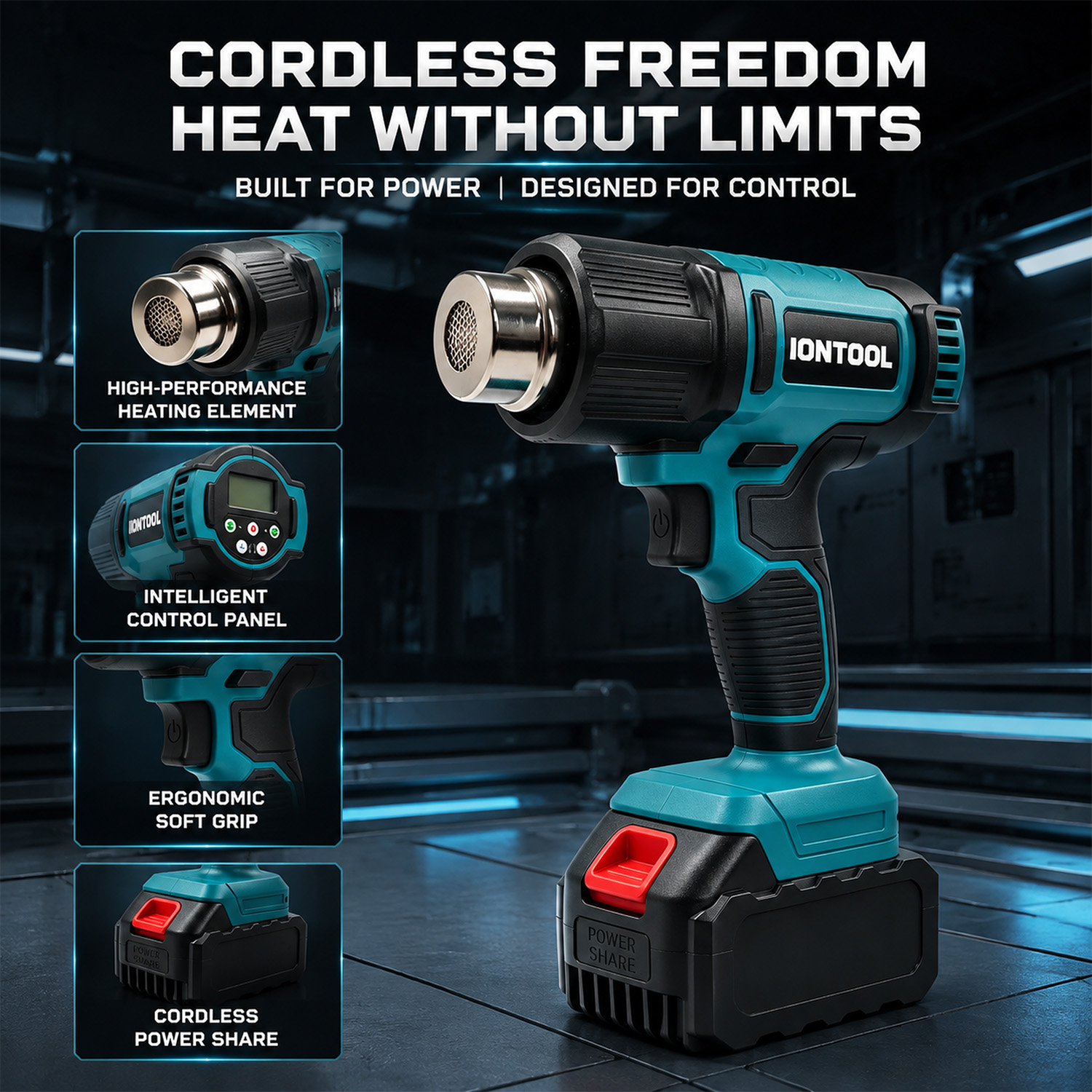 IONTOOL 550 ℃   250/500LPM Hea - Cordless Heat Gun For Shrink Tubing ulasan dan harga