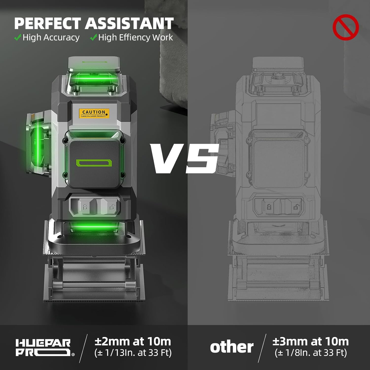 Huepar Set Alat Laser Hijau Le - Laser Level 16 Lines 4D Green ulasan dan harga